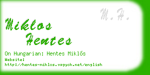 miklos hentes business card